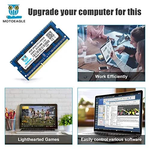 motoeagle DDR3 1066MHz SODIMM 8GB Kit (2x4GB) 204-Pin Non-ECC Laptop Memory RAM Modules thumbnail 6