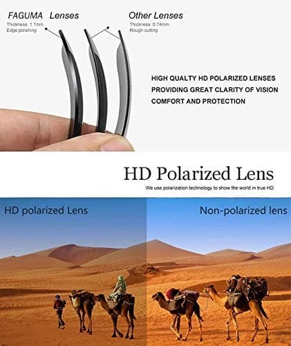 FAGUMA Sports Polarized Sunglasses For Men UV400 Protection | 62mm (2.44in) Lens Width thumbnail 6