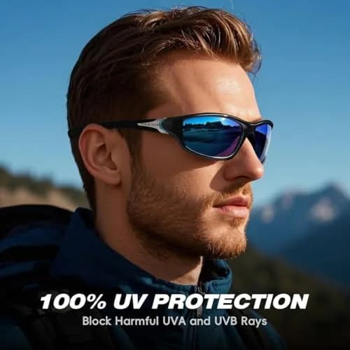 FAGUMA Sports Polarized Sunglasses For Men UV400 Protection | 62mm (2.44in) Lens Width thumbnail 2