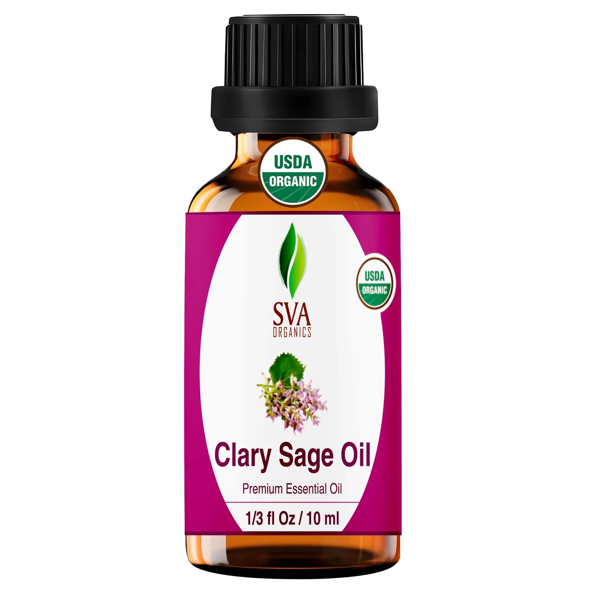 SVA ORGANICS Organic Ginger Essential Oil 4 Fl Oz (118 mL) - Single Bottle Pack — Clary Sage / 0.33 Fl Oz
