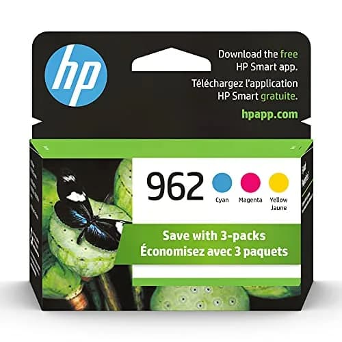 HP 962 Cyan, Magenta, Yellow Ink Cartridges | 700 Pages Per Color | Compatible with OfficeJet 9010, 9020 Series thumbnail 1