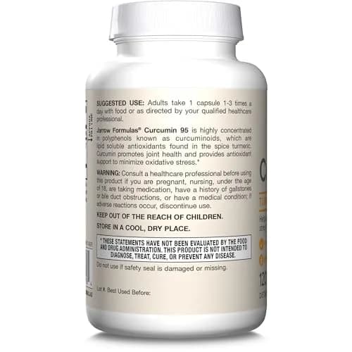 Jarrow Formulas Curcumin 95 500 mg Veggie Capsules | Turmeric Extract for Antioxidant & Joint Support (120 Count) thumbnail 9