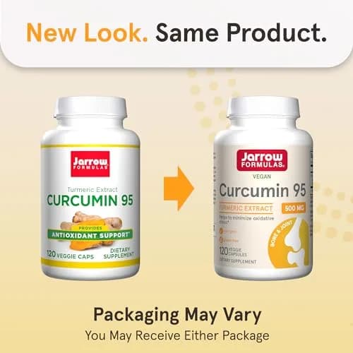 Jarrow Formulas Curcumin 95 500 mg Veggie Capsules | Turmeric Extract for Antioxidant & Joint Support (120 Count) thumbnail 2