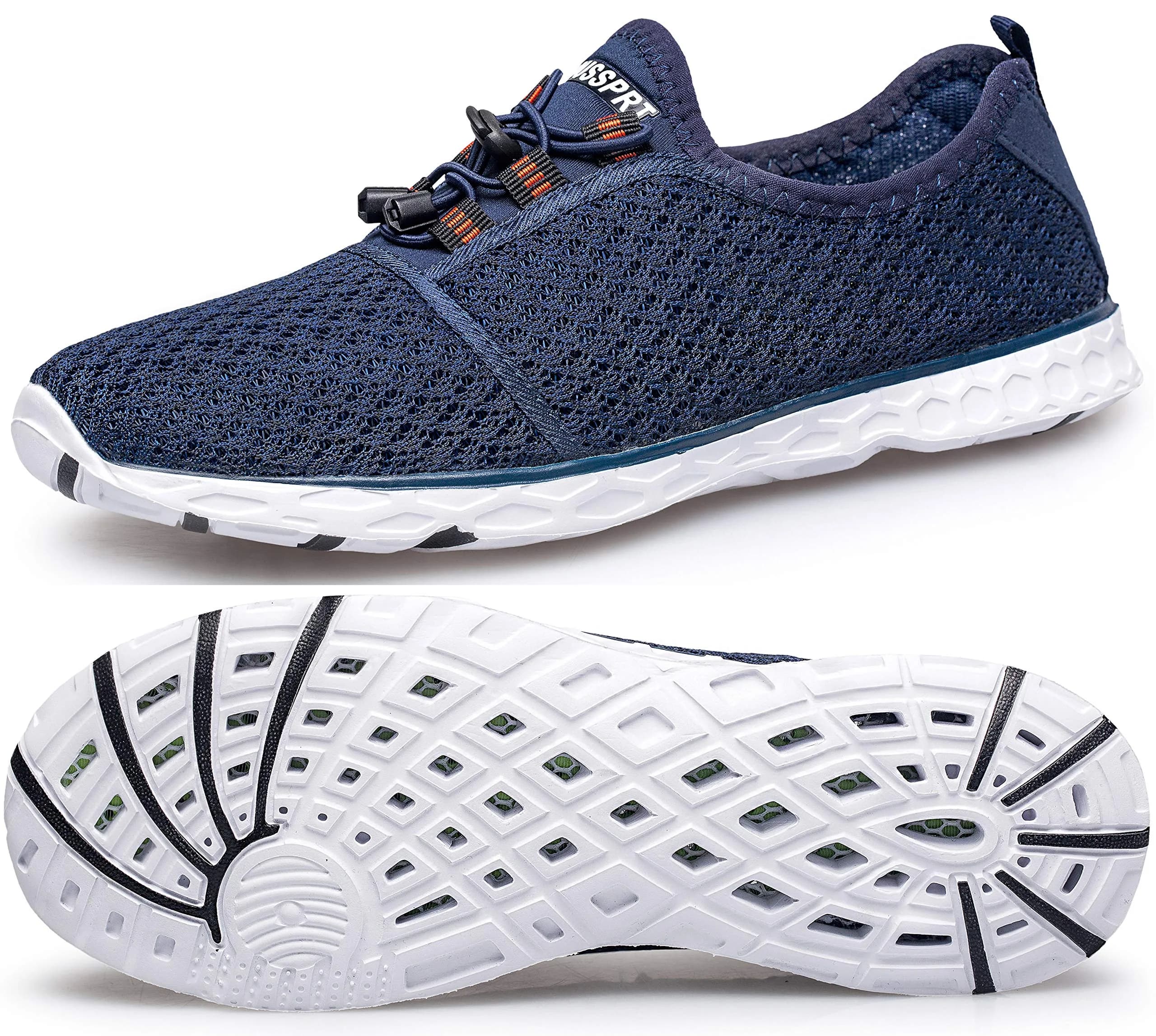 DOUSSPRT Men's Water Shoes Quick Dry for Beach Swim Pool Fishing | Breathable Mesh & Open Design