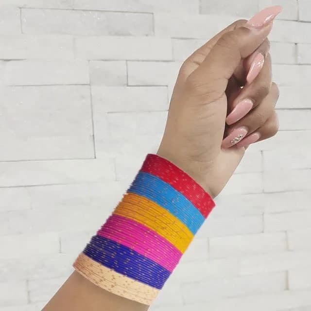 NMII Non-Precious Metal with Zari Bangles | Glossy Finish for Women & Girls thumbnail 5