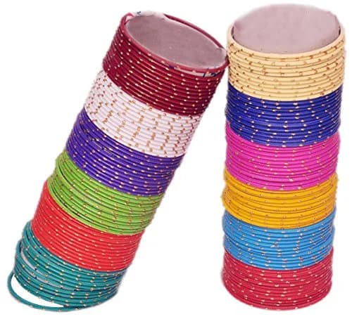 NMII Non-Precious Metal with Zari Bangles | Glossy Finish for Women & Girls thumbnail 3