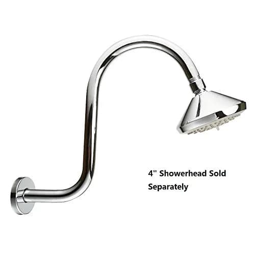 Purelux Goose Neck Shower Arm Water Outlet 6" Rise | Stainless Steel Chrome Finish thumbnail 5