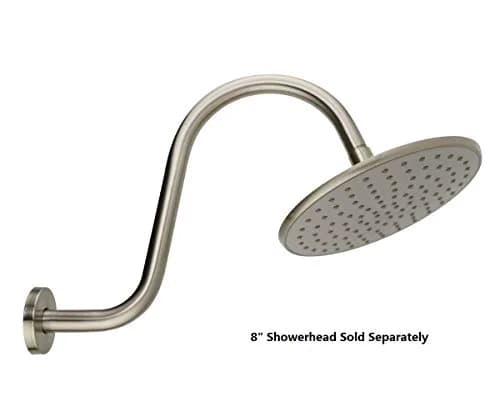 Purelux Goose Neck Shower Arm Water Outlet 12in Stainless Steel Brushed Nickel | Elegant & Reliable thumbnail 4
