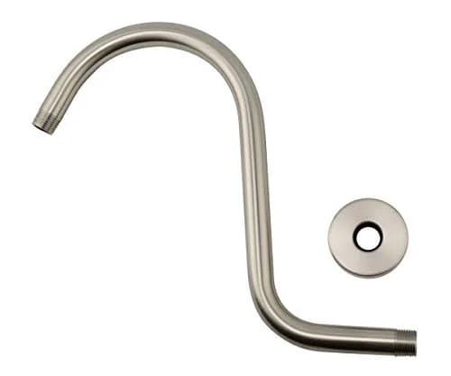 Purelux Goose Neck Shower Arm Water Outlet 12in Stainless Steel Brushed Nickel | Elegant & Reliable thumbnail 5