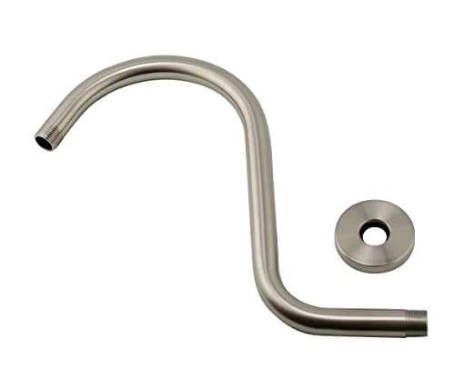 Purelux Goose Neck Shower Arm Water Outlet 12in Stainless Steel Brushed Nickel | Elegant & Reliable thumbnail 2