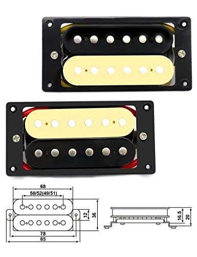 Metallor Zebra Humbucker Pickup Set | Ceramic Magnet Neck & Bridge for Electric Guitar thumbnail 2