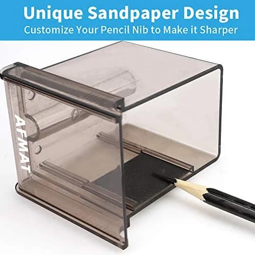 AFMAT Long Point Pencil Sharpener Manual for Artists | 8-20mm Long Nibs, Adjustable Sharpness, Self-Feed thumbnail 5