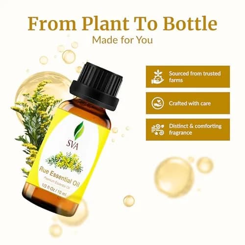 SVA Organics Rue Essential Oil 0.33 Fl Oz (10 ml) - Pure & Natural Aromatherapy Oil thumbnail 4