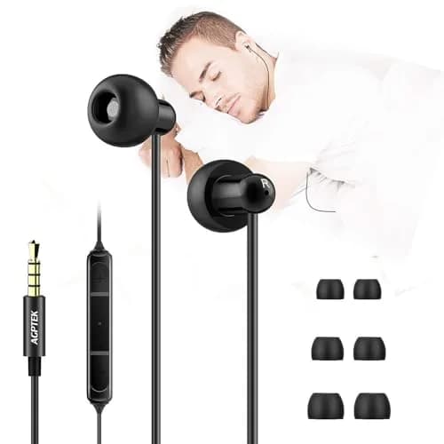 AGPTEK Sleep Earbuds In-Ear Earphones for Sleeping with 3 Sizes | Noise Isolating, Ultra-Light, Comfortable thumbnail 1