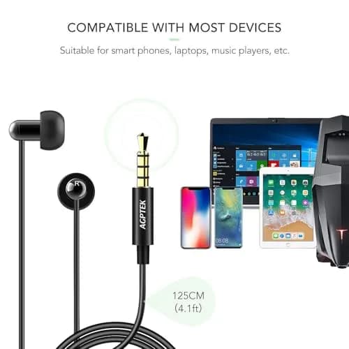AGPTEK Sleep Earbuds In-Ear Earphones for Sleeping with 3 Sizes | Noise Isolating, Ultra-Light, Comfortable thumbnail 5