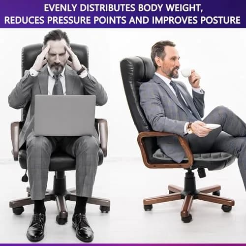SUNFICON Inflatable Car Seat Cushion 18"x16"x1'' Gray | Pressure Relief & Support thumbnail 8