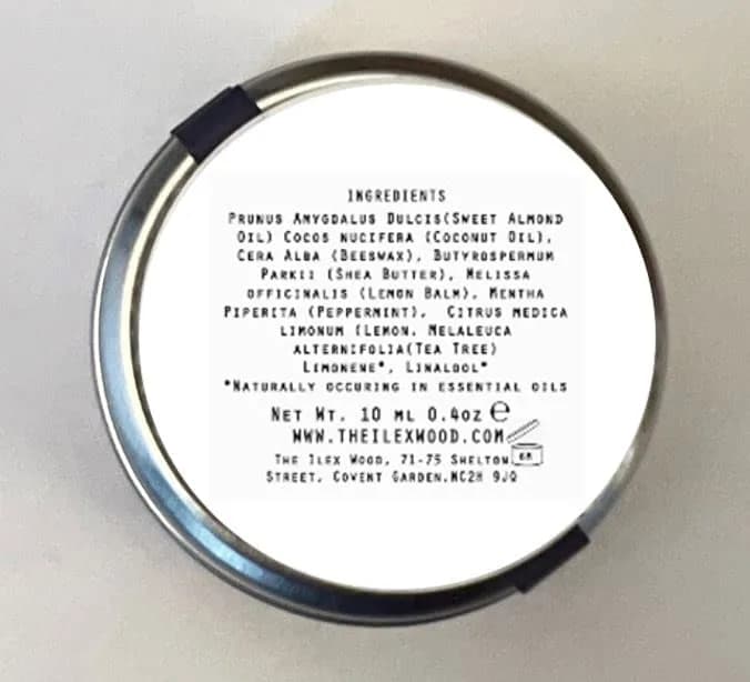 The Ilex Wood Lemon Balm & Peppermint Lip Balm 10ml (0.34 fl oz) | Natural Cold Sore Treatment thumbnail 8