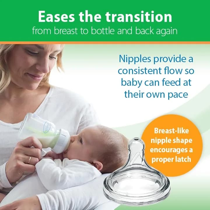 Dr. Brown's Natural Flow Options+ Wide-Neck Glass Baby Bottle 270ml (9 oz) | Clinically Proven Anti-Colic System thumbnail 6