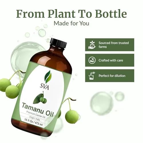 SVA Organics Tamanu Carrier Oil - 16 Fl Oz (473 ml) - Pure & Natural thumbnail 4