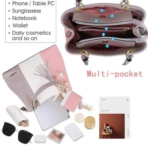 Pomelo Best Top-Handle Handbag for Women with Multiple Pockets | Stylish & Spacious thumbnail 4