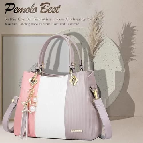 Pomelo Best Top-Handle Handbag for Women with Multiple Pockets | Stylish & Spacious thumbnail 3