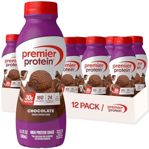 Premier Protein Chocolate 30g High Protein Shake, 138 fl oz (12 Pack) | Delicious & Convenient Protein Drink thumbnail 1