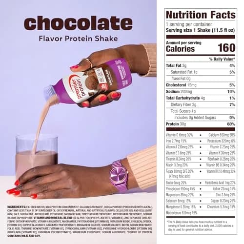 Premier Protein Chocolate 30g High Protein Shake, 138 fl oz (12 Pack) | Delicious & Convenient Protein Drink thumbnail 5