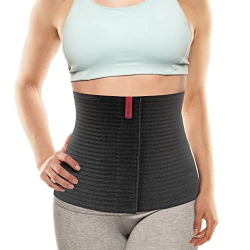 ORTONYX 10" Wide Abdominal Binder Belly Compression Wrap Black (25 cm / Up to 32") | Post-Surgical, Postpartum Support thumbnail 1