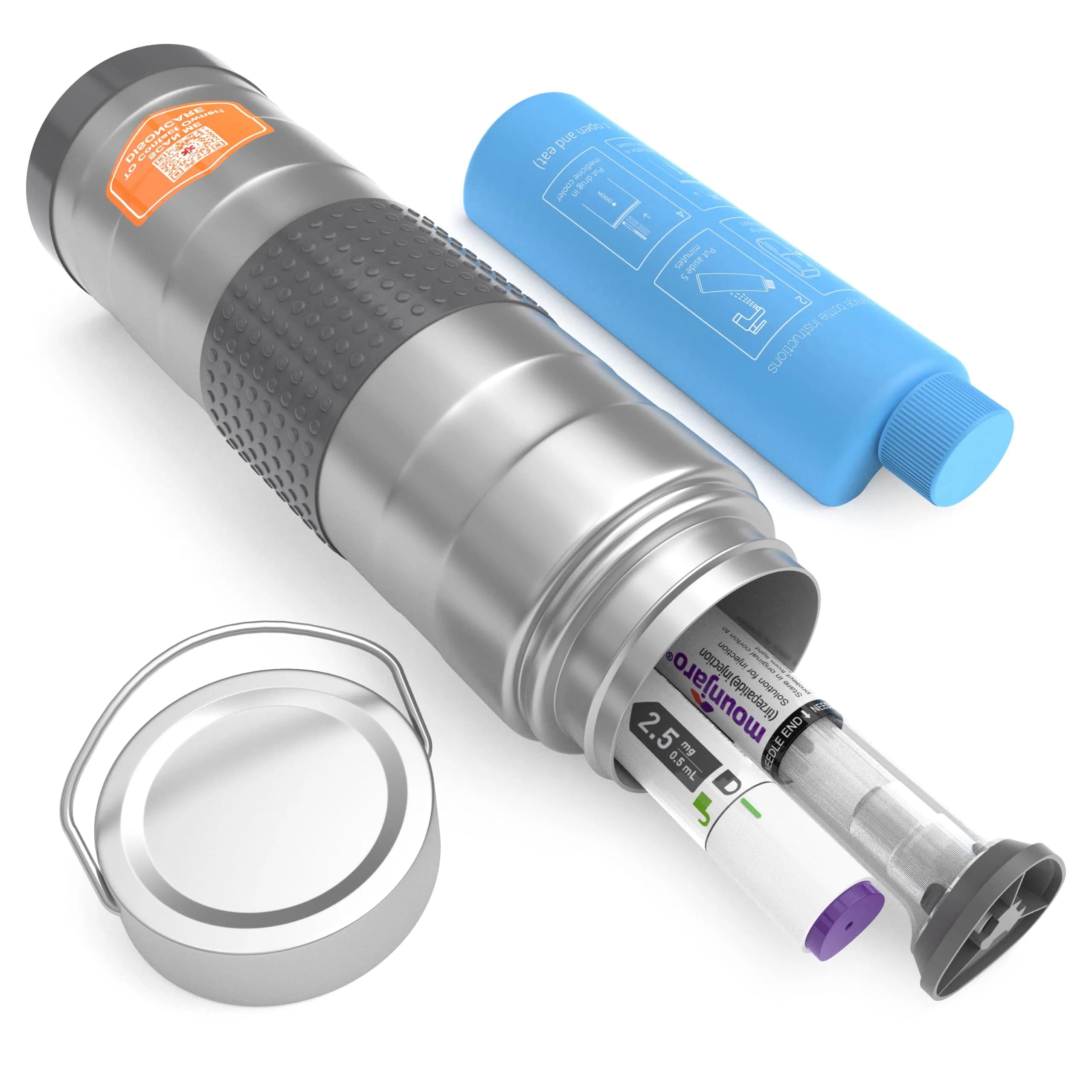 DISONCARE Intercontinental GLP-1 & Insulin Cooler 74H | TSA Approved Travel Case with Handle Ring - main product image