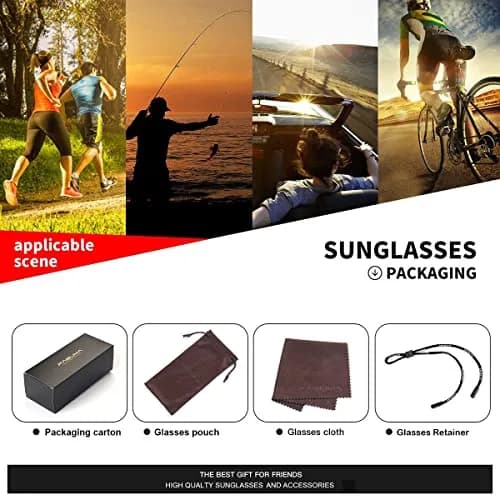 FAGUMA Sports Polarized Sunglasses For Men | 62mm (2.44 in) Lens Width thumbnail 7