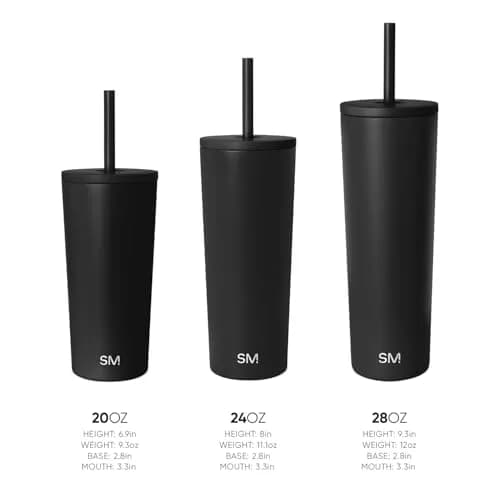 Simple Modern Classic Tumbler 28oz (828ml) | Insulated Stainless Steel Cup with Straw Lid thumbnail 3