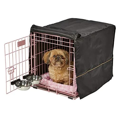 MidWest Homes for Pets Pink Animal_Cage 24-inch Starter Kit for Small Dogs | Complete Crate & Accessories thumbnail 1