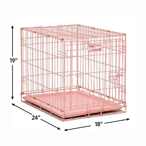 MidWest Homes for Pets Pink Animal_Cage 24-inch Starter Kit for Small Dogs | Complete Crate & Accessories thumbnail 4