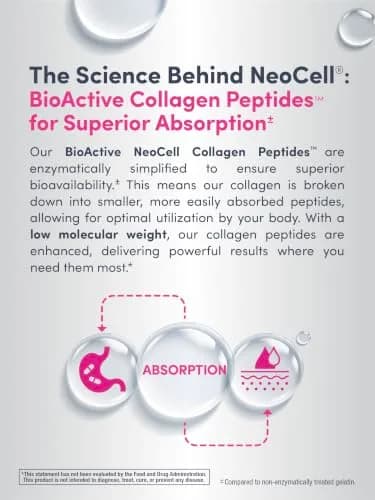 NeoCell Grassfed Collagen Peptides Powder 14 oz (397g) | Supports Hair, Skin, Joints & Nails thumbnail 6