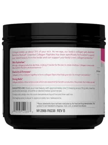 NeoCell Grassfed Collagen Peptides Powder 14 oz (397g) | Supports Hair, Skin, Joints & Nails thumbnail 3
