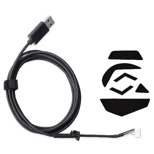 HUYUN Mouse Cable Replacement with Mouse Feet for Logitech G502 Wired Mouse, 2m (6.5ft) Braided USB Cable thumbnail 1