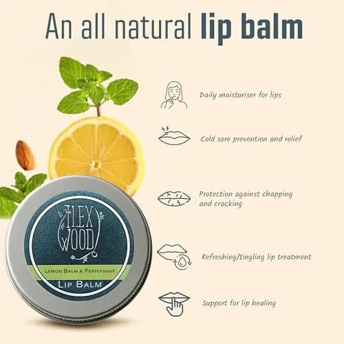 The Ilex Wood Vegan Lemon Balm & Peppermint Lip Balm 10ml (0.34 fl oz) | Natural Cold Sore Defense thumbnail 8