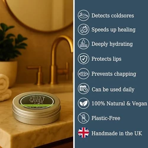 The Ilex Wood Vegan Lemon Balm & Peppermint Lip Balm 10ml (0.34 fl oz) | Natural Cold Sore Defense thumbnail 2