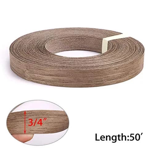 Skelang Walnut Wood Veneer Edge Banding 3/4 inch × 50 feet | Real Wood Veneer for Furniture & Cabinets thumbnail 5