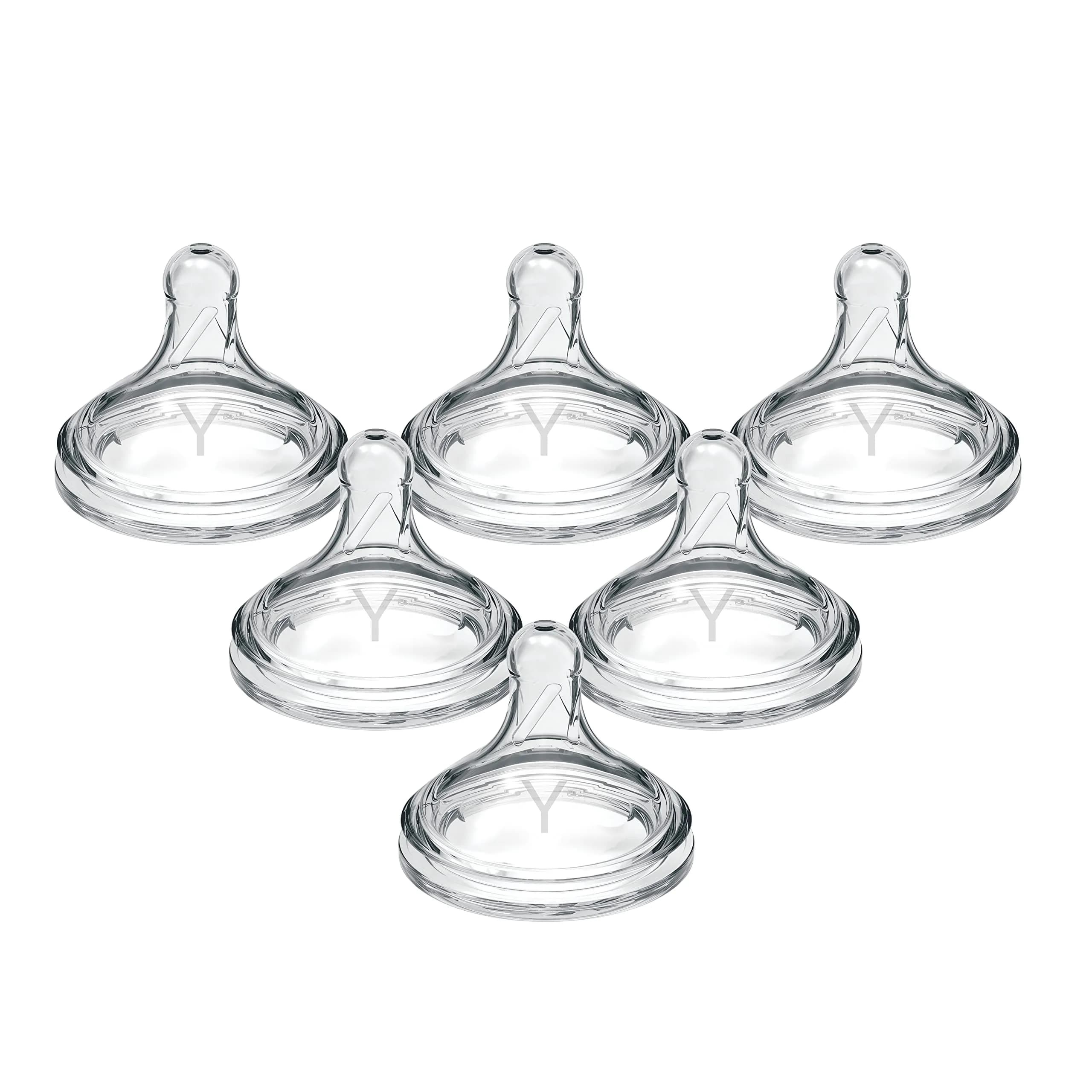 Dr. Brown's Wide-Neck Level 2 Medium Flow Nipple, 3m+, 6-Pack | Clinically Proven Anti-Colic — Y-Cut, 9m+ / Nipple