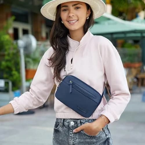 Travelon Anti-Theft Metro Convertible Small Crossbody Bag | RFID Protected, Slash-Resistant, 8.5"W x 5.25"H thumbnail 2