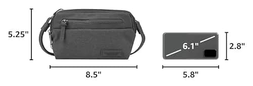 Travelon Anti-Theft Metro Convertible Small Crossbody Bag | RFID Protected, Slash-Resistant, 8.5"W x 5.25"H thumbnail 3