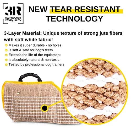 YES4QUALITY Dog Bite Sleeve for Large Dogs | Heavy Duty Canine Training Gear (20x12") thumbnail 5