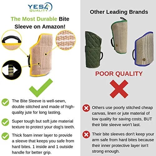 YES4QUALITY Dog Bite Sleeve for Large Dogs | Heavy Duty Canine Training Gear (20x12") thumbnail 6