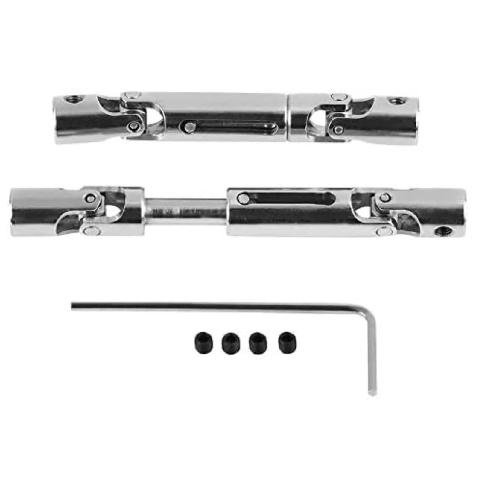 Dilwe RC Car Drive Shaft 2 Pcs Metal Universal for WPL 1/16 Scale RC Military Truck | Durable Upgrade Part