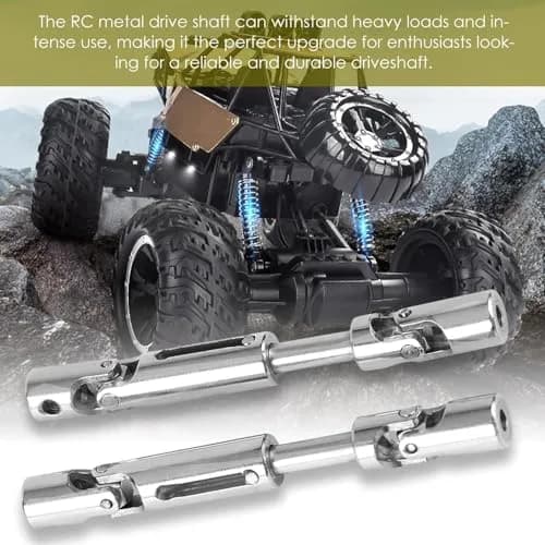 Dilwe RC Car Drive Shaft 2 Pcs Metal Universal for WPL 1/16 Scale RC Military Truck | Durable Upgrade Part thumbnail 4