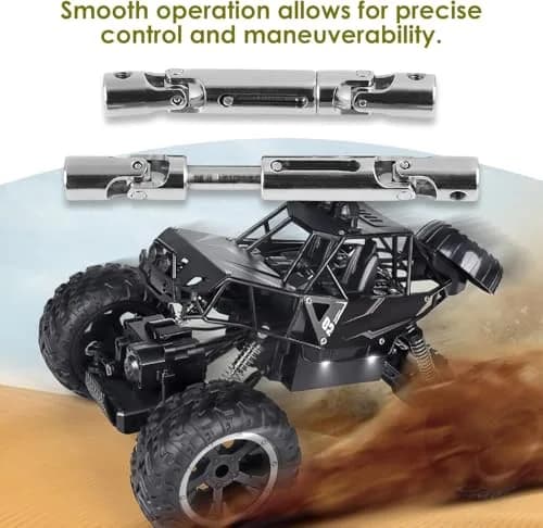 Dilwe RC Car Drive Shaft 2 Pcs Metal Universal for WPL 1/16 Scale RC Military Truck | Durable Upgrade Part thumbnail 3