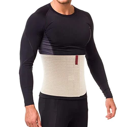ORTONYX 10-inch Abdominal Binder Belly Compression Wrap Beige S/M (up to 32") | Post-Surgical, Postpartum Support thumbnail 2