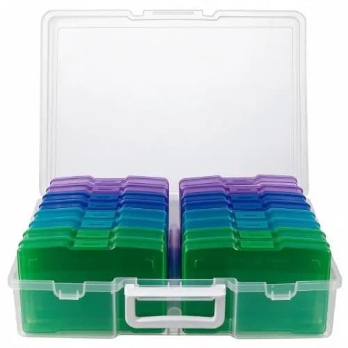 novelinks Photo Storage Box with 16 Inner Cases | 14.8"W x 12"L x 5.1"H (37.6cm x 30.5cm x 13cm) thumbnail 1