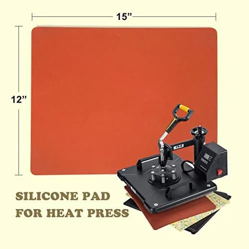 Soply 12" x 15” Thickest (.33") Silicone Heat Press Pad Mat for Heat Transfer Machine Press Replacement Pad thumbnail 6